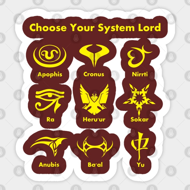 Choose your system lord Sticker by tomperys